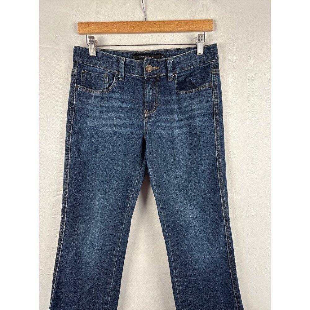Calvin Klein Womens Size 4 Bootcut Jeans Dark Wash Denim Classic Fit